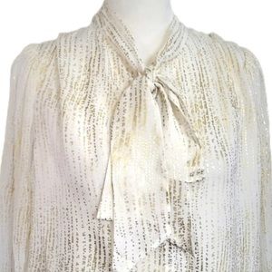 7 For All Mankind women’s blouse gold and tan size XS